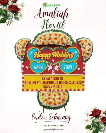 Papan Bunga Pernikahan Tri Dharma Yoga